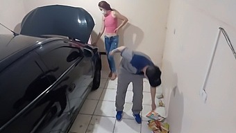Boss And Client Get Frisky With The Mechanic In The Garage