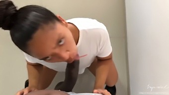 Amateur Brunette Gives A Blowjob To Her Boyfriend'S Friend In High Definition Video