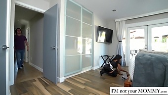 Big Natural Tits Milf Ember Snow Gives A Blowjob In Exchange For A Clean Room