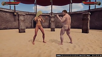 Ethan And Faye Engage In A Nude Fight In 3d