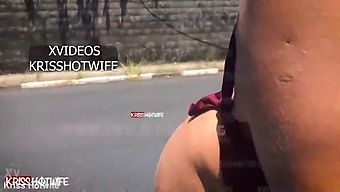 Sexy Kriss Hotwife Noel Strips In Salvador Traffic - Christmas Edition