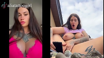 Tiktok Model'S Solo Play On A Public Beach Ends With A Beautiful Climax