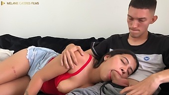 Step-Sister'S Big Ass And Small Tits Make For A Perfect Mouth-Fucking Experience, With A Big Cumshot To Finish Off