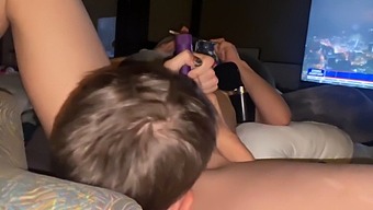 A Purple-Haired Caretaker Introduces A Sex Toy To A Quadruplet Of Bisexuals