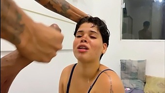 Brazilian Babe Gives A Deepthroat Blowjob