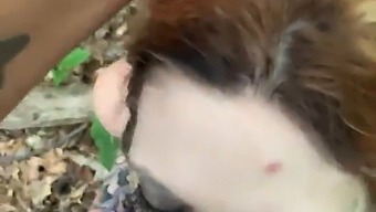 Interracial Couple Gets Caught In The Woods While She Pleads For Hardcore Sex