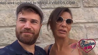 Brunette French Barmaid With Big Natural Tits Gets Naughty