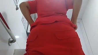 Public Restroom Nurse Gets Naughty