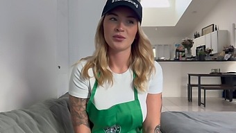 Barista Cheats On Her Boyfriend And Wants To Be Satisfied By Another Man.